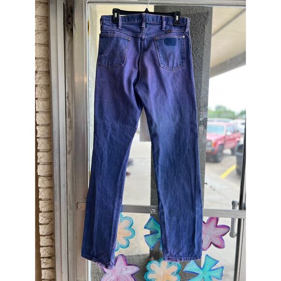 Vintage 1990's custom dyed purple Wrangler jeans size M - Picture 3 of 5